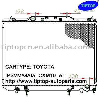 auto radiator for:TOYOTA IPSVM/GAIA  CXM10  AT TO314