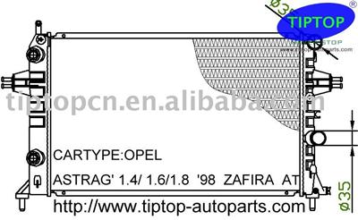 Auto radiator for:OPEL  ASTRAG' 1.4/ 1.6/1.8  '98  ZAFIRA  AT OP024