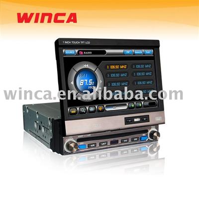 One Din 7 inch in dash Motorized all in one CAR DVD PLAYER WITH DIGITAL PANEL CE-3908