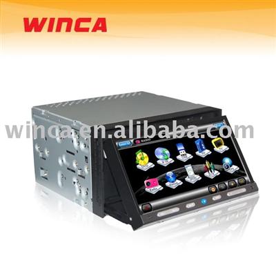 Two Din 7 inch Motorized all in one car dvd player with DIGITAL PANEL