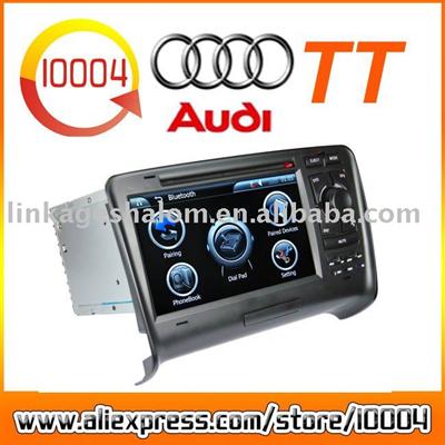 7 inch 2 din dvd player for Audi TT(2006-2011) with can bus.TV receiver LS-7904 modle