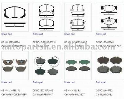 VW Chevrolet Brake Pad 1J0698151