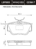 High quality brake pad WVA21055 for MERCEDES