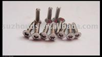 Plum countersunk head machine screws