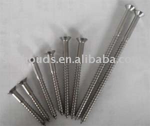 Cross recessed csk head wood screws