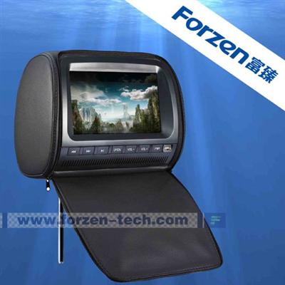 9'' headrest car dvd player with cover and spport DIVX