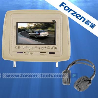 7'' headrest car dvd player with multi-language menu