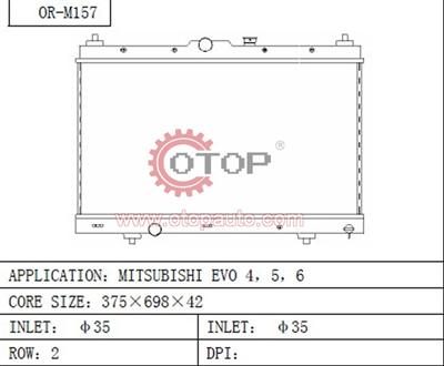 Radiator for MITSUBISHI EVO 4 5 6 OR-M157