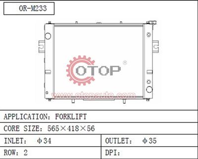 Radiator for FORKLIFT OR-M233