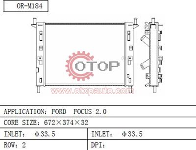 Radiator for FORD FOCUS 2.0 OR-M184