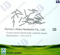 Round head machine screws1.9x1.2x7.0