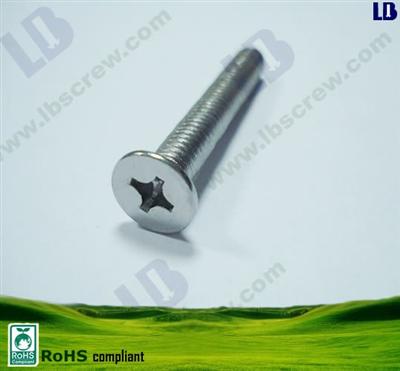 Phillips countersunk head machine screw