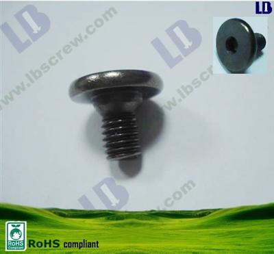 Flat hex head machine screw