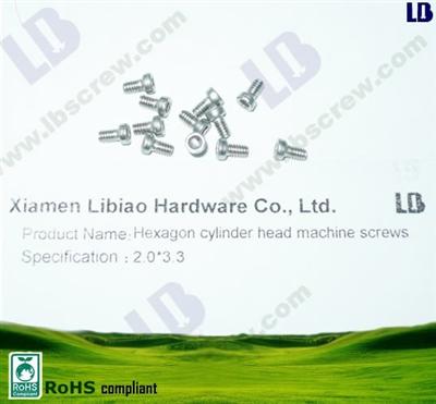 Hexagon cylinder head machine screws2x3.3