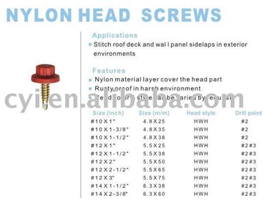 nylon head screw