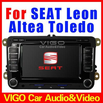 6.5'' HD Car DVD Player GPS for Seat Leon Altea Toledo Front 2 SD card slots
