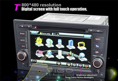 7'' HD Car DVD Radio GPS Navigation for Audi A4