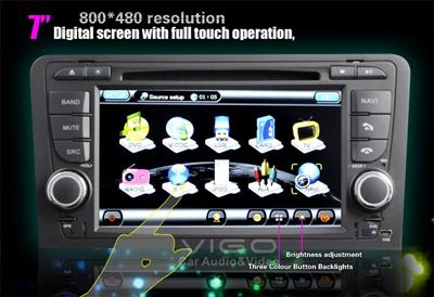7'' Hd Car Dvd Radio Gps Navigation for Audi A3 Built-in TV tuner