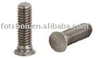 Round head stud bolt and nut