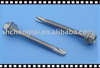 hex washer head drilling screw with nylon washer