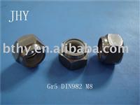 Titanium nylon insert lock nuts----titanium fasteners DIN982 M8