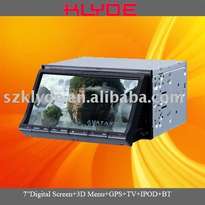 Car video with 7inch digital screen ,3D Menu