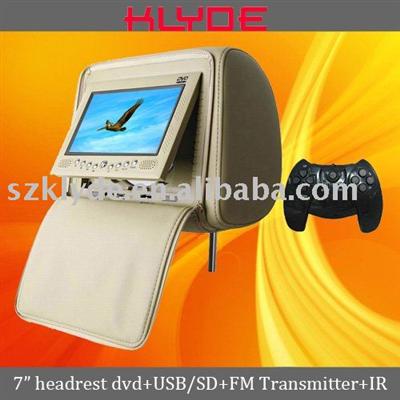 Headrest Car DVD/ Overhead Car DVD with USB/SD/MMC/FM/IR/TV/32bit games