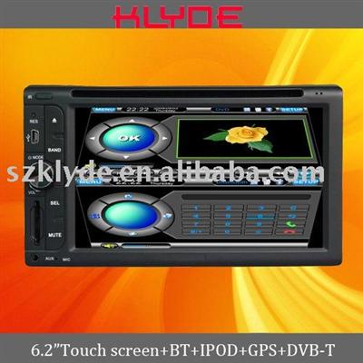 2din Car Dvd with 6. 2inch Digital Touch Screen (800*480)