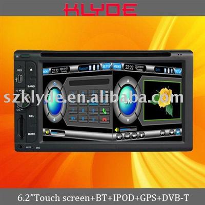 6. 2 2'double Din Car Dvd with Three-dimensional Cartoon Button+gps+tv+bt+ipod+pip