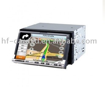 7-inch Touch Screen 2 Din In-Dash Car DVD Player Built-in GPS System Dual Zone
