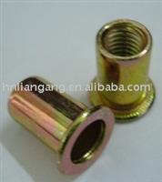 Flat Head, Round Body, Open End Rivet Nut