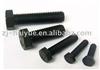 black DIN933 hex  bolts full thread and half thread