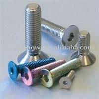 Socket Flat Head Colored Zinc Plating Screw