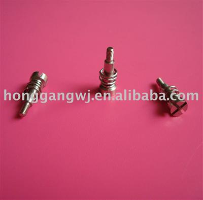 Slotted Across Screwdriver Step Spring Screw