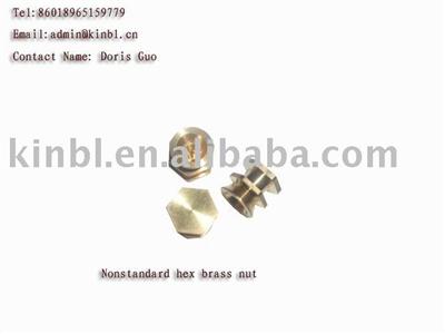 Nonstandard Hex Brass Nut