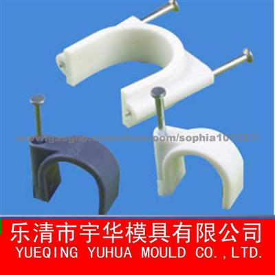 Circle Cable Clip with Pe, Steel Nail