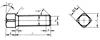 Square set screws with chamfered end