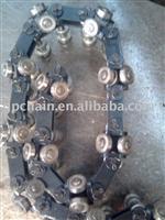 Double pitch conveyor roller chain attachments