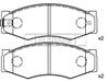 Brake pads semi-metallic for Nissan front axle