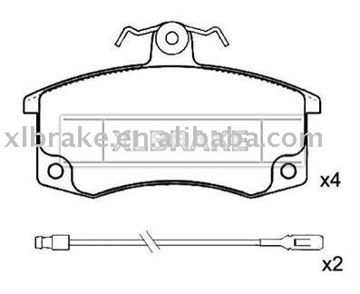 Brake Pads for Lada  2108-350 1080 104.3 mm 62.11 mm 17.5 mm