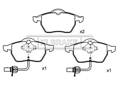 Audi 156. 25 Mm 74 Mm 20. 6 Mm Brake Pad