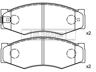 Brake pads semi-metallic for Nissan front axle
