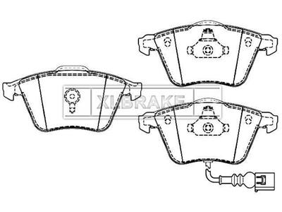 BRAKE PAD FOR AUDI 156.4 mm 72.9 mm 20 mm