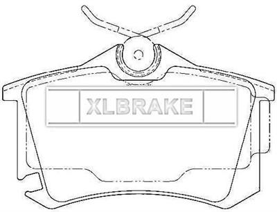 BRAKE PAD FOR V.W  86.8 mm 52.9 mm 17.4 mm