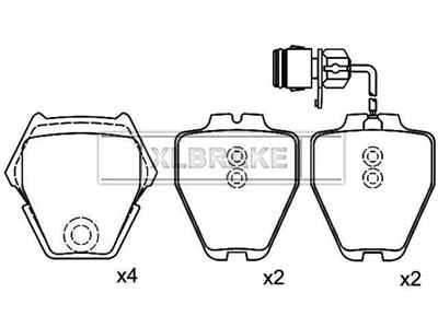 BRAKE PAD FOR AUDI  63.2 mm 75.2 mm 17.5 mm