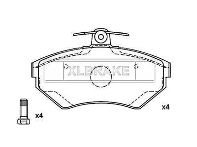 BRAKE PAD FOR AUDI 118.7 mm 69.5 mm 19.6 mm