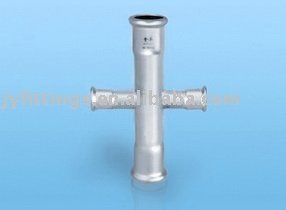 Double Tee of stainless steel pipe fitting