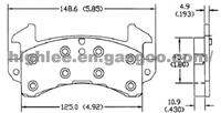 Brake Pad D154-7070A for Buick Pontiac Chevrilet