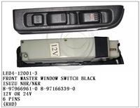 Front Waster Window Switch Black LE04-12001-3 8-97966961-0