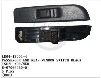 Passenger And Rear Window Switch Black LE04-12001-4 8-97966960-0